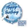 Ballon aluminium bleu joyeux anniversaire 46 cm personnalisable