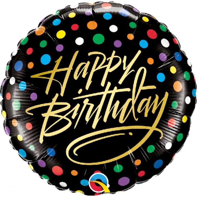 Happy Birthday Happy Birthday Dots foil balloon 46 cm