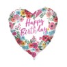 Happy Birthday Happy Birthday Floral foil balloon 46 cm