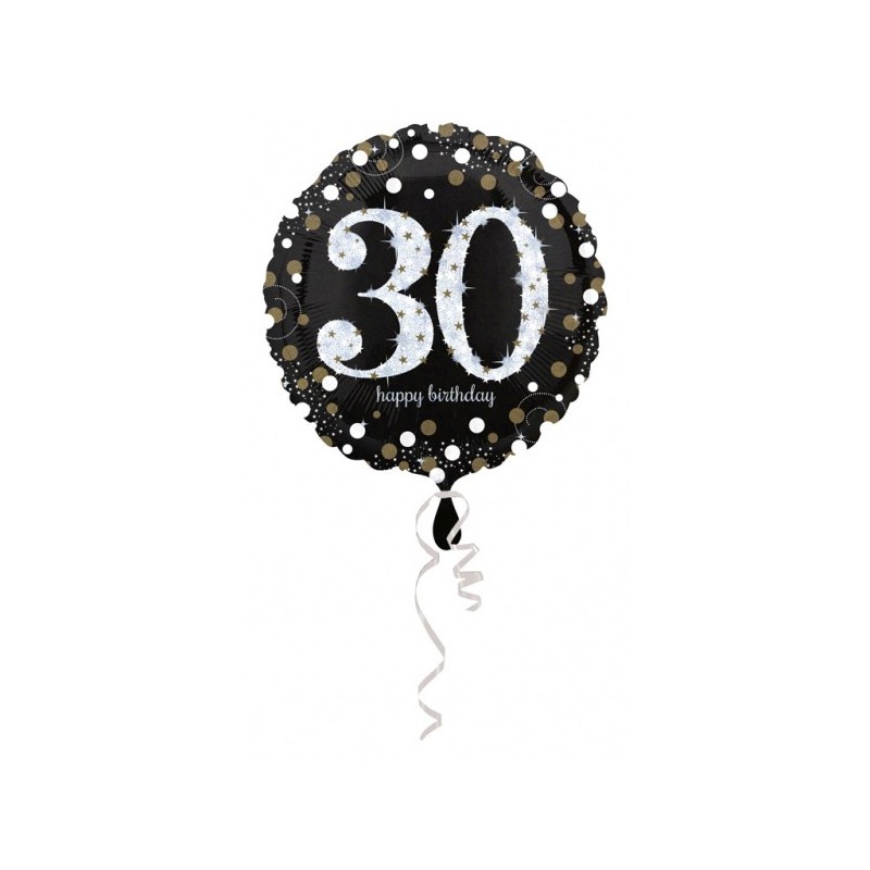 Happy Birthday Gold Happy Birthday 30 Foil Balloon 43 cm