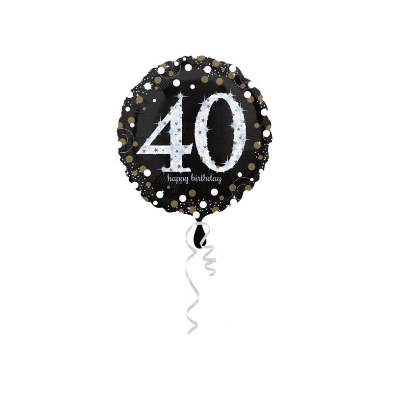 Happy Birthday Gold Happy Birthday 40 foil balloon 43 cm