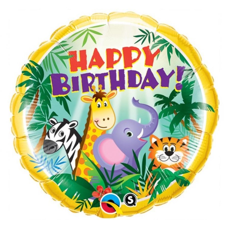 Happy Birthday Happy Birthday Jungle, Jungle foil balloon 46 cm