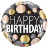 Happy Birthday Metallic Dots Happy Birthday foil balloon 46 cm