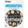 Happy Birthday Metallic Dots Happy Birthday foil balloon 46 cm