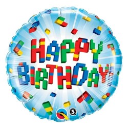 Ballon aluminium Happy Birthday Pads 46 cm