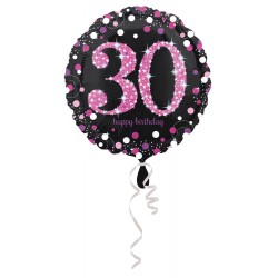 Happy Birthday Happy Birthday Pink 30 foil balloon 43 cm