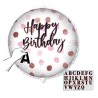 Happy Birthday Happy Birthday Pink foil balloon 46 cm customizable