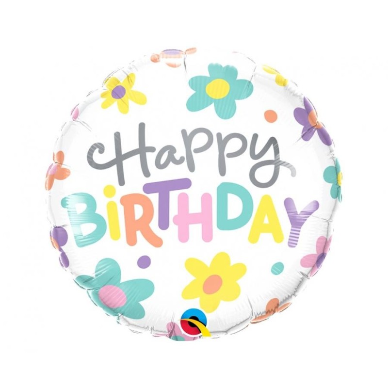 Happy Birthday Happy Birthday Retro Daisies foil balloon 46 cm