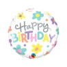 Happy Birthday Happy Birthday Retro Daisies foil balloon 46 cm