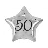 Happy Birthday Happy Birthday Silver, Silver Star 50 Foil Balloon 44 cm