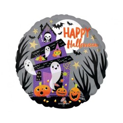 Halloween Happy Haunted House foil balloon 46 cm