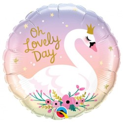 Animals Lovely day Swan Foil Balloon 46 cm