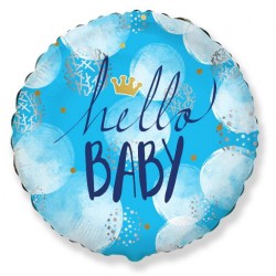 Ballon aluminium Baby Hello Boy 48 cm