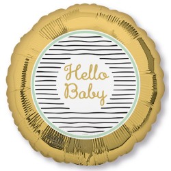 Ballon aluminium Baby Hello 43 cm