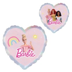 Ballon holographique en aluminium Barbie Heart 43 cm