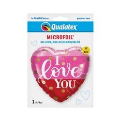 Love I Love You Dots foil balloon 46 cm