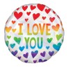 Love I love You Rainbow, I Love You foil balloon 43 cm