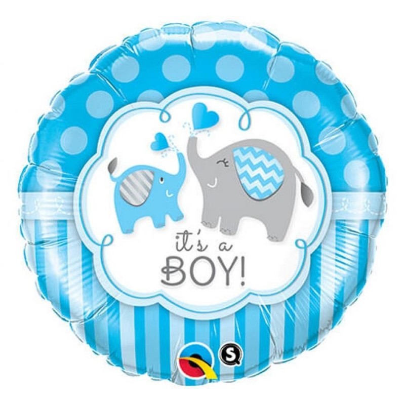 Happy Birthday Elephant It's a Boy foil balloon 46 cm