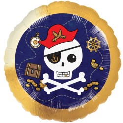 Ballon aluminium Carte des pirates 43 cm