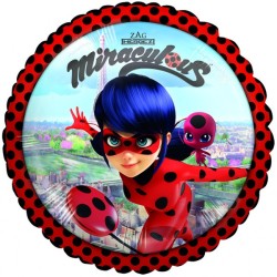 Ballon aluminium Miraculous Tales of Ladybug et Chat Noir City 43 cm