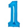 Number Blue Blue number 1 foil balloon 66 cm