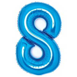 Number Blue Blue number 8 foil balloon 66 cm