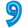 Number Blue Blue number 9 foil balloon 66 cm