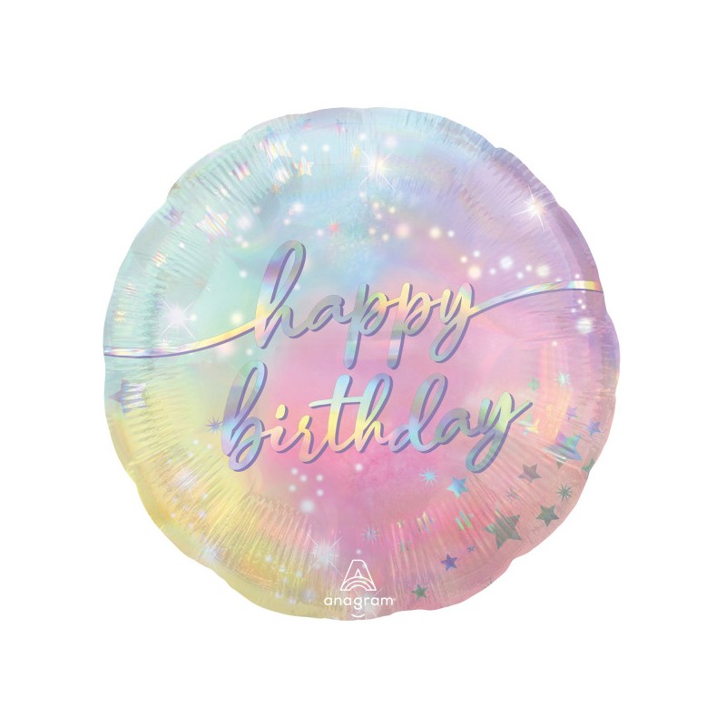 Happy Birthday Luminous Happy Birthday foil balloon 45 cm