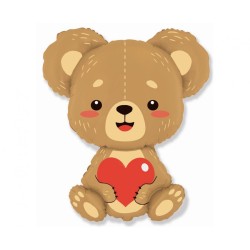 Teddy Bear Teddy with Heart s foil balloon 85 cm (WP)