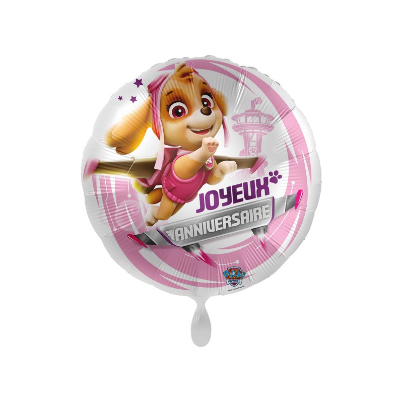 Paw Patrol Flying Joyeux Anniversaire foil balloon 43 cm