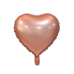 Heart Matt Pink Gold Heart, Pink Foil Balloon 37 cm