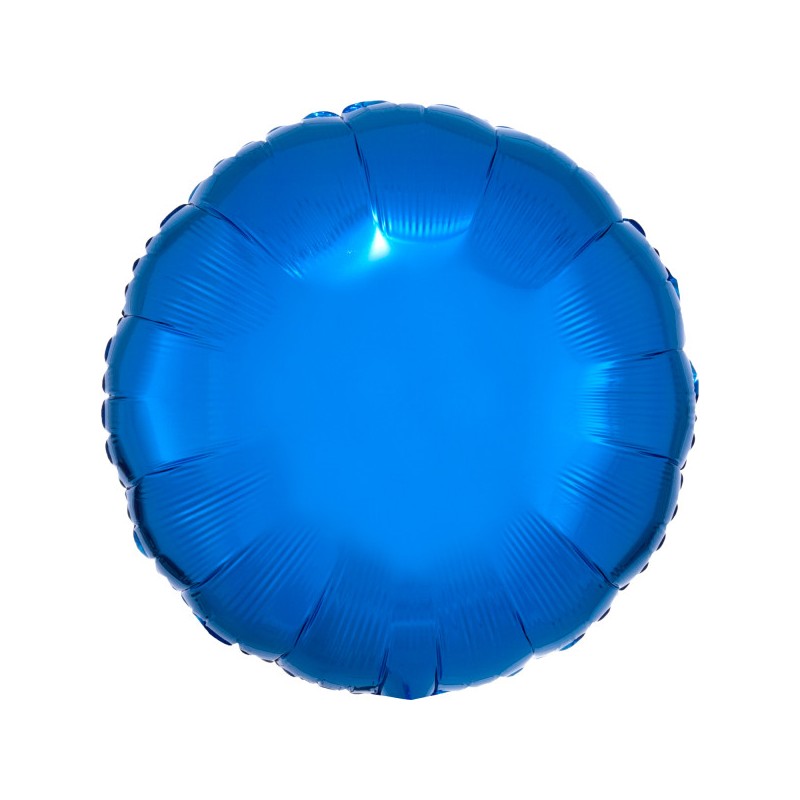 Satin Metallic Blue round foil balloon 43 cm