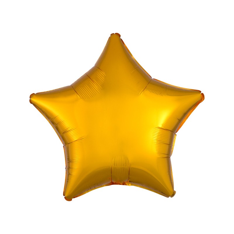 Satin Metallic Gold star foil balloon 48 cm