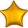 Satin Metallic Gold star foil balloon 48 cm