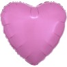 Ballon en aluminium en forme de cœur rose métallisé satiné 43 cm