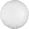 Ballon rond en aluminium métallisé blanc satiné 43 cm