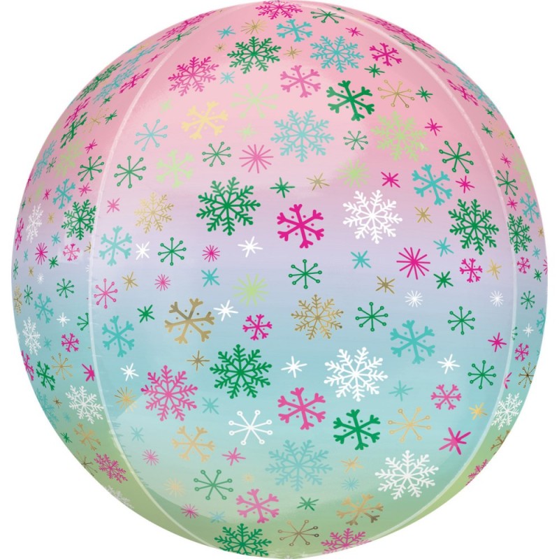 Christmas Ombre Snowflakes, Snowflake Foil Balloon 40 cm