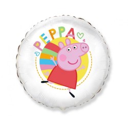 Ballon en aluminium blanc Peppa Pig 48 cm (WP)