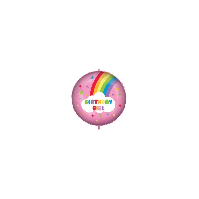 Happy Birthday Rainbow Birthday Girl foil balloon 46 cm