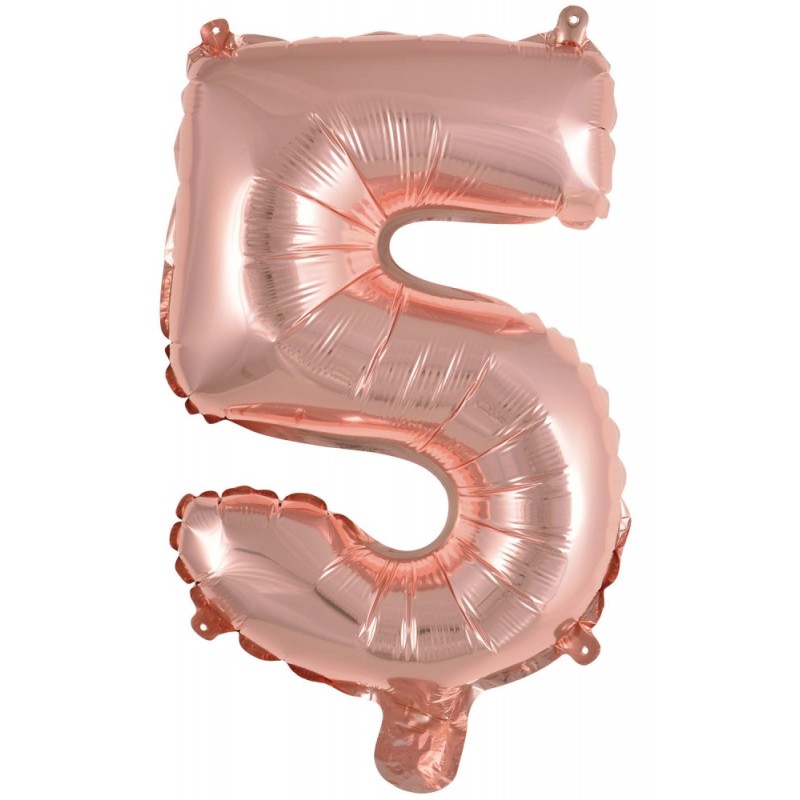 Number Rose Gold Number 5 Foil Balloon 46 cm