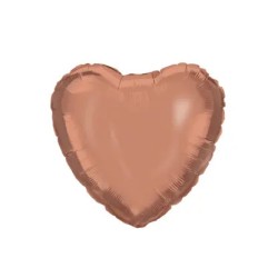 Colour Rose gold Heart, heart foil balloon 46 cm