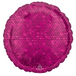 Colour Pink sequin patterned foil balloon 43 cm