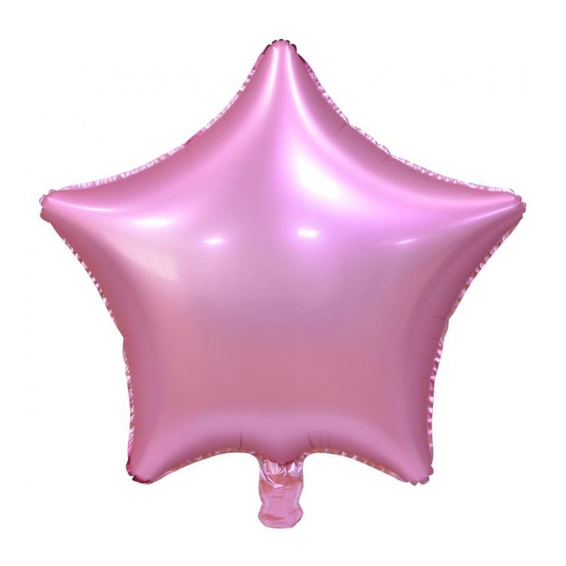 Happy Birthday Matt Pink Pink Star Foil Balloon 44 cm