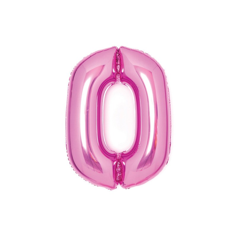 Number Pink Pink Number 0 Foil Balloon 66 cm