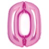 Number Pink Pink Number 0 Foil Balloon 66 cm