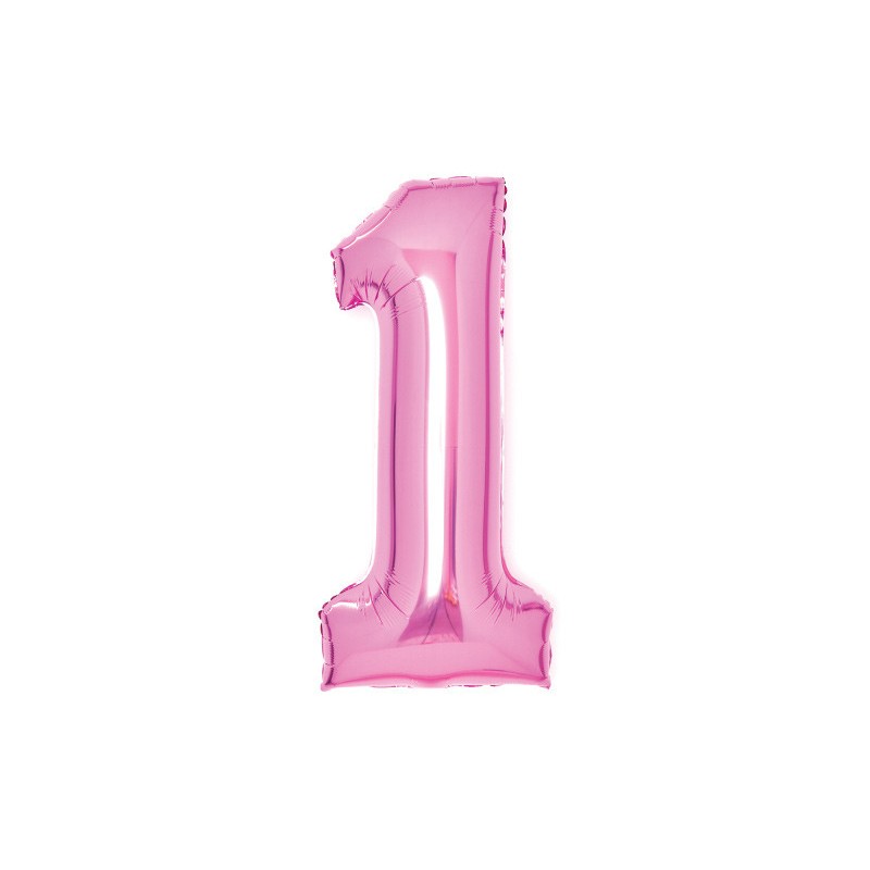 Number Pink Pink Number 1 Foil Balloon 66 cm