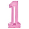 Number Pink Pink Number 1 Foil Balloon 66 cm