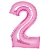 Number Pink Pink number 2 foil balloon 66 cm