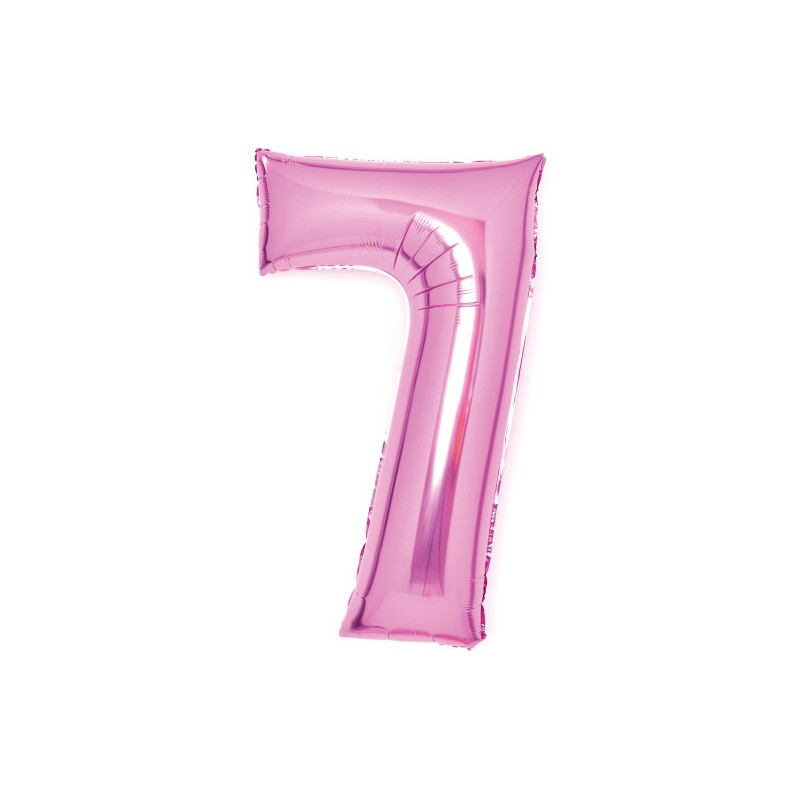 Number Pink Pink Number 7 Foil Balloon 66 cm