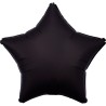 Satin Silk Black star foil balloon 48 cm